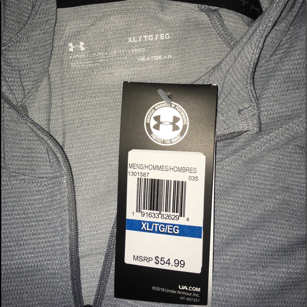 Under Armour Silver 1/4” ZipUp Hoodie Men’s XL,XXL - Picture 3 of 8